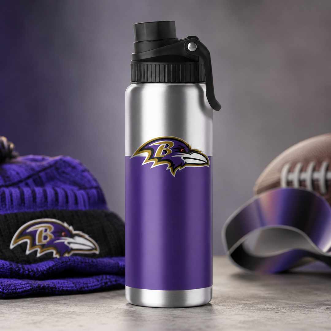 Baltimore Ravens NFL 21 oz Twist-Top Water Bottle – (UK Stock)