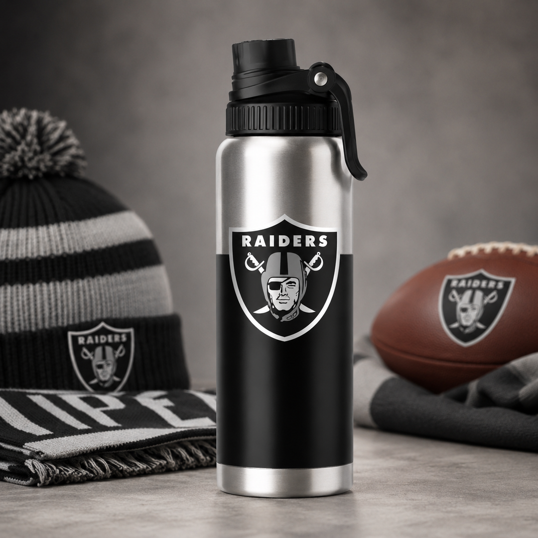 Las Vegas Raiders NFL 21oz Twist-Top Water Bottle – (UK Stock)