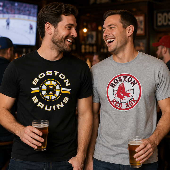 Boston Bruins NHL &amp; Boston Red Sox MLB T-Shirt Bundle – Medium (UK Stock)