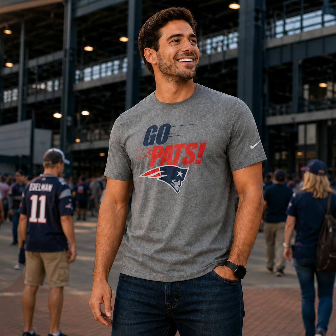 New England Patriots NFL Tee + FREE Premium Pennant (UK Stock)