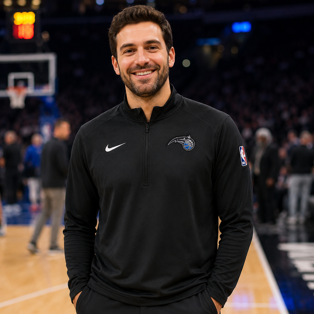 Orlando Magic NBA 2024/25 Courtside Performance Half-Zip Top – Black – Medium (UK Stock)