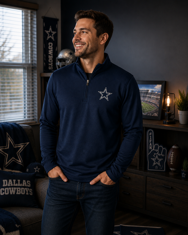 Dallas Cowboys NFL Quarterback Quarter-Zip Top + FREE 