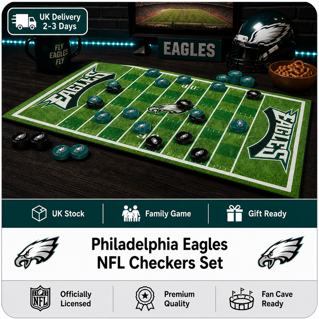 Philadelphia Eagles NFL Checkers Set (UK Stock) - UKASSNI