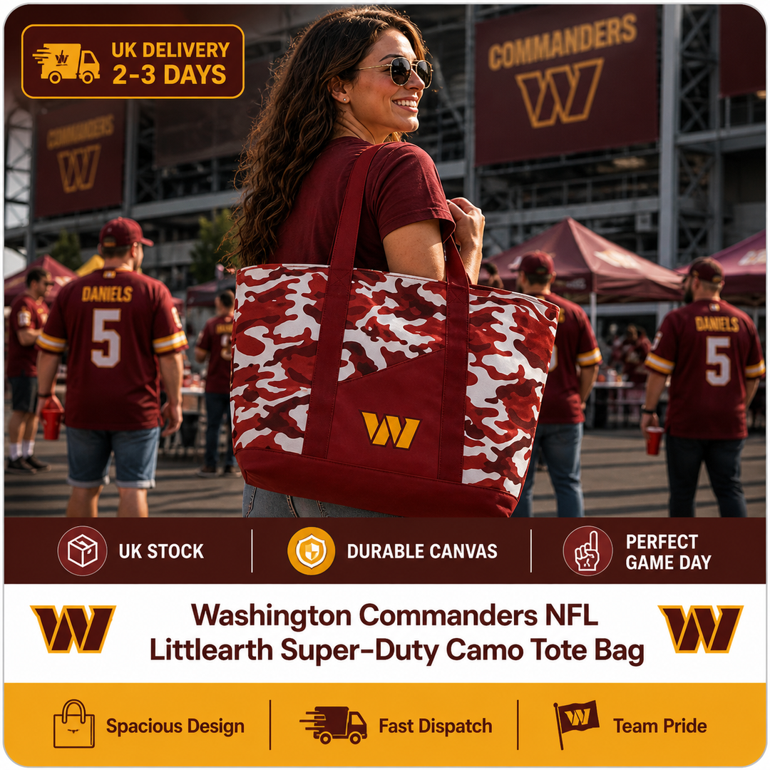 Washington Commanders NFL Littlearth Super-Duty Camo Tote Bag – Black (UK Stock) - UKASSNI
