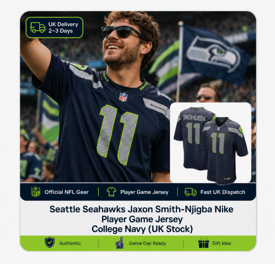 Seattle Seahawks NFL Jaxon Smith-Njigba Nike Player Game Jersey – College Navy (UK Stock)