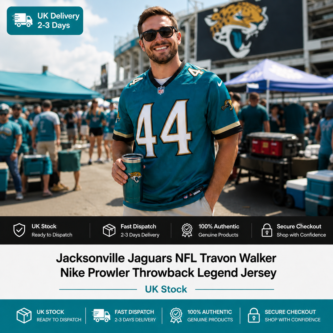 Jacksonville Jaguars NFL Travon Walker Nike Prowler Throwback Legend Jersey – Teal – Medium (UK Stock)