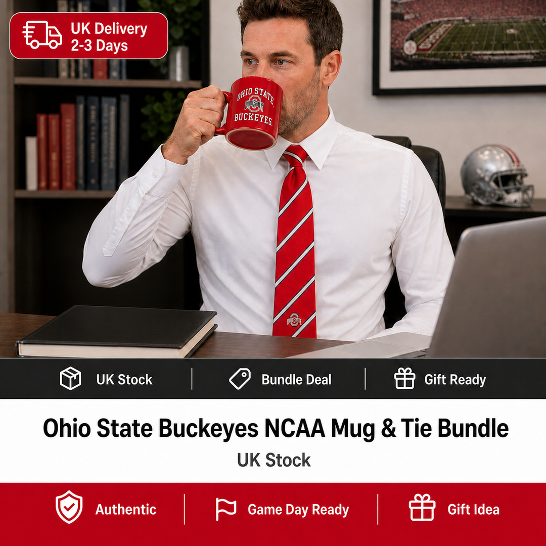 Ohio State Buckeyes NCAA Mug &amp; Tie Bundle – (UK Stock)