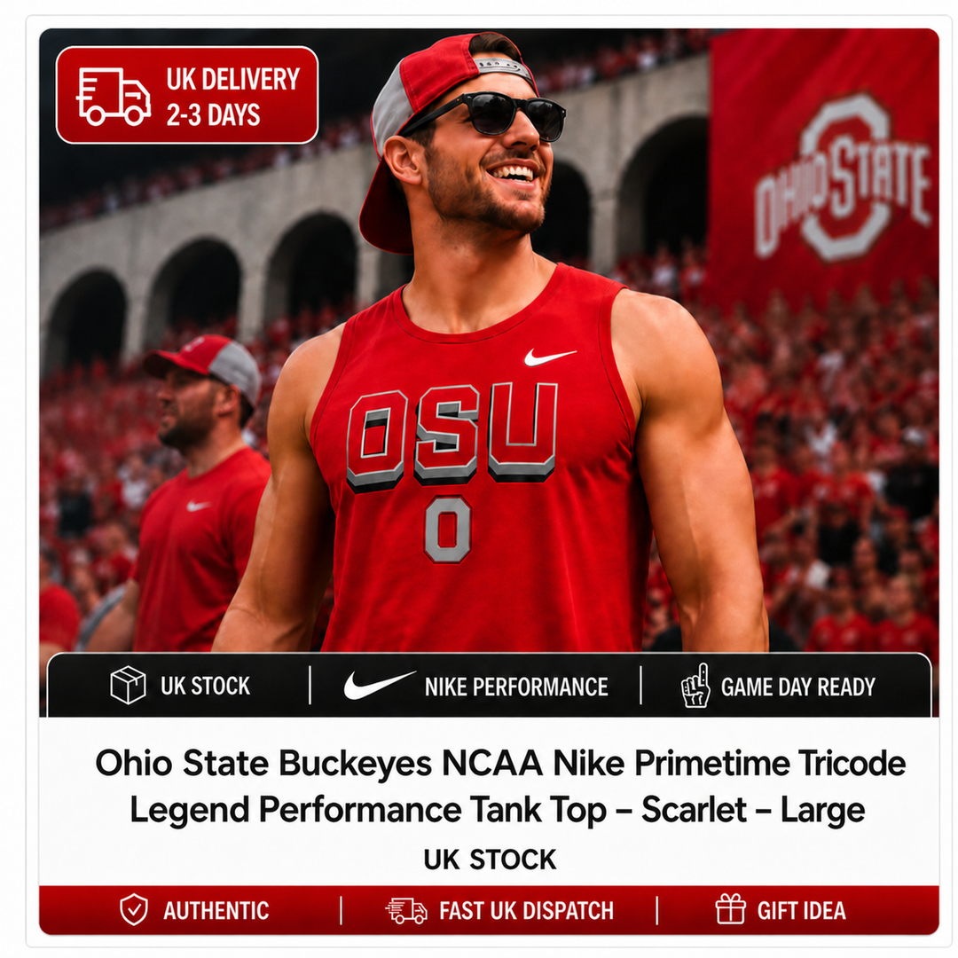 Ohio State Buckeyes NCAA Nike Primetime Tricode Legend Performance Tank Top – Scarlet – Large (UK Stock)