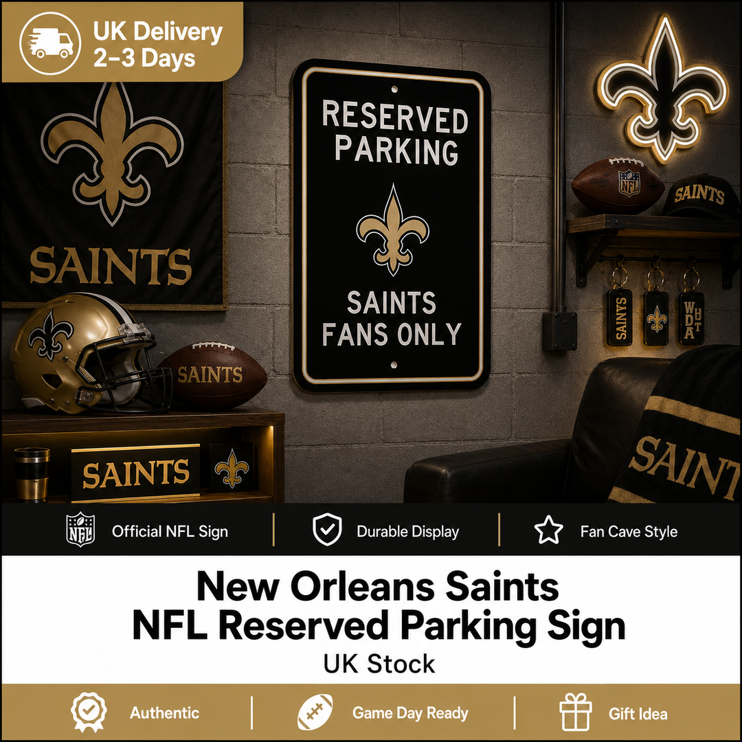 New Orleans Saints NFL Wincraft Reserved Parking Sign (UK Stock)