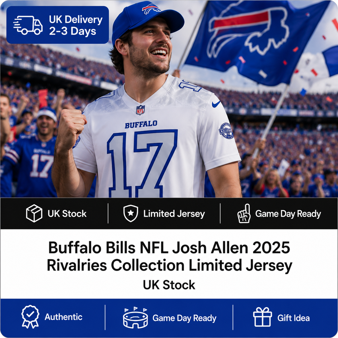Buffalo Bills NFL Josh Allen Nike 2025 Rivalries Collection Limited Jersey – White – Small (UK Stock)