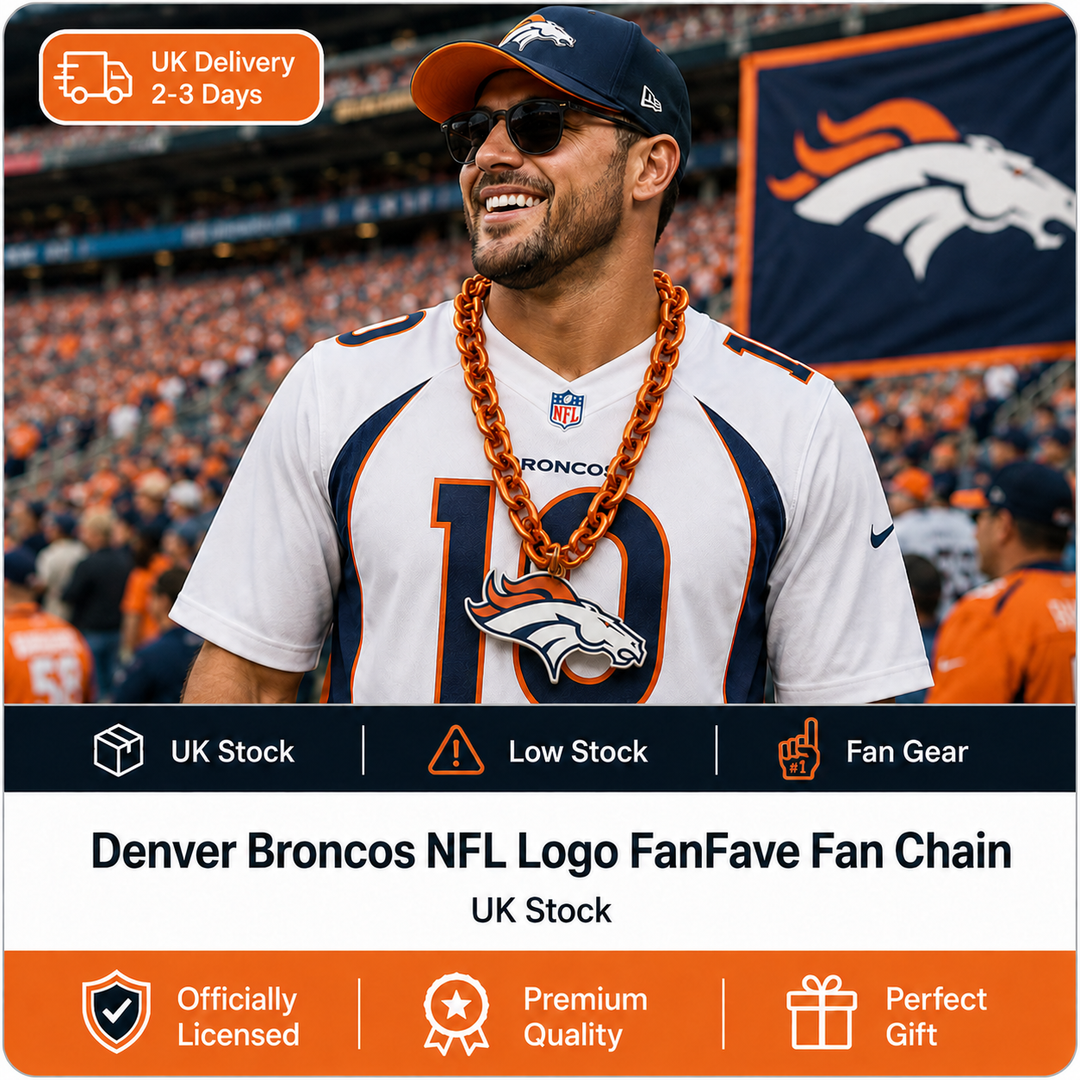 Denver Broncos NFL Logo FanFave Fan Chain (UK Stock)