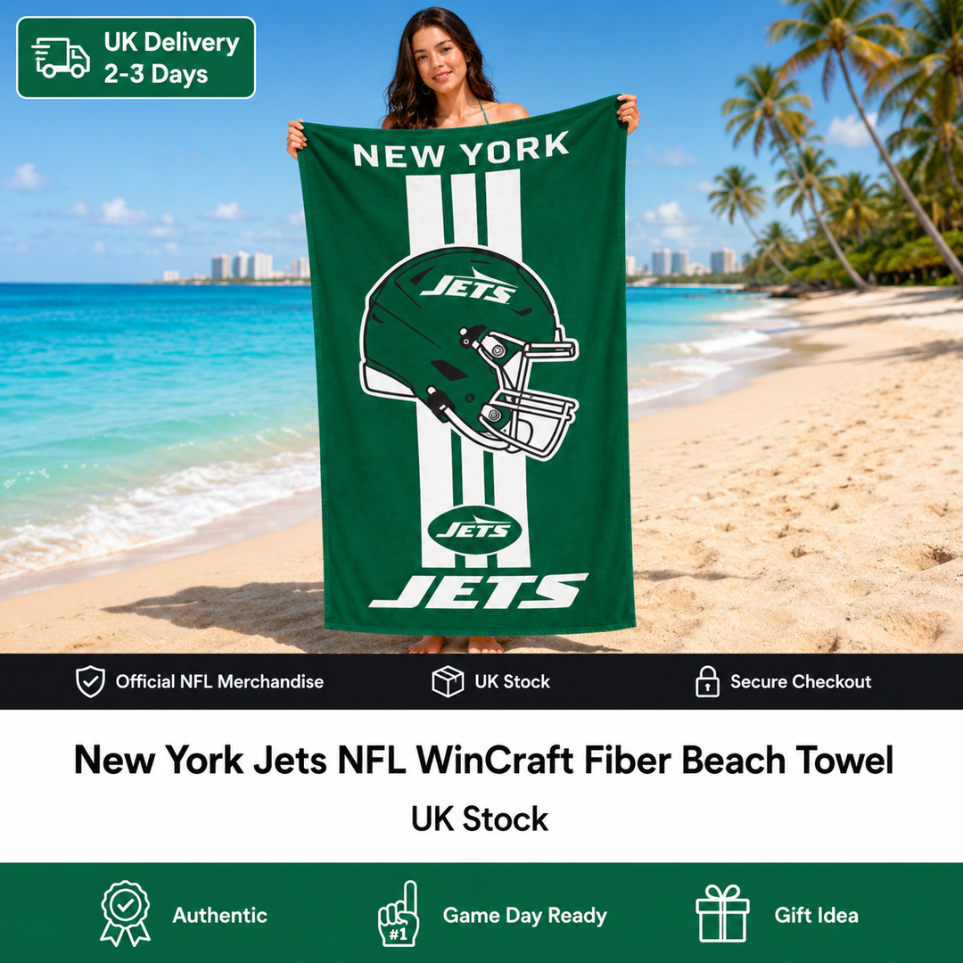 New York Jets NFL WinCraft Fiber Beach Towel (UK Stock)