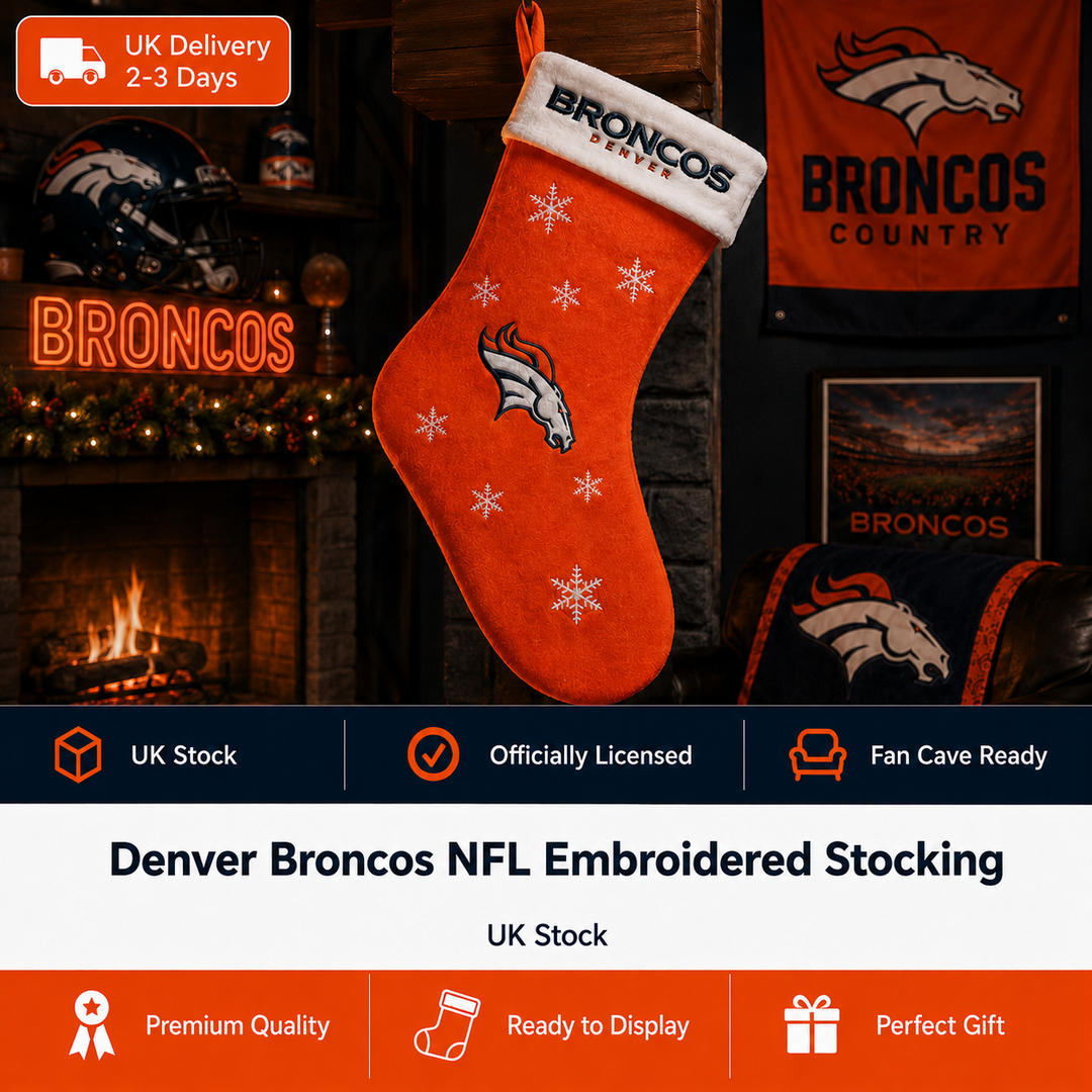 Denver Broncos NFL Embroidered Stocking (UK Stock)
