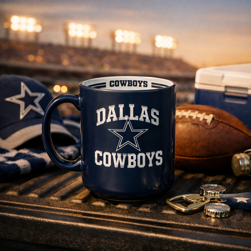 Dallas Cowboys NFL 15oz. Stripe Mug (UK Ready)