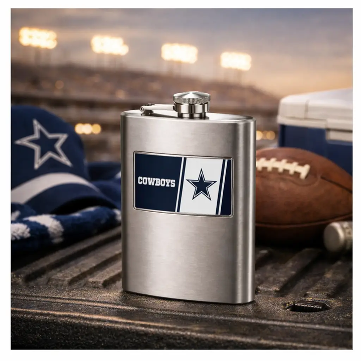 Dallas Cowboys NFL Stainless Steel Hip Flask (UK Ready) by UK American Sports Store