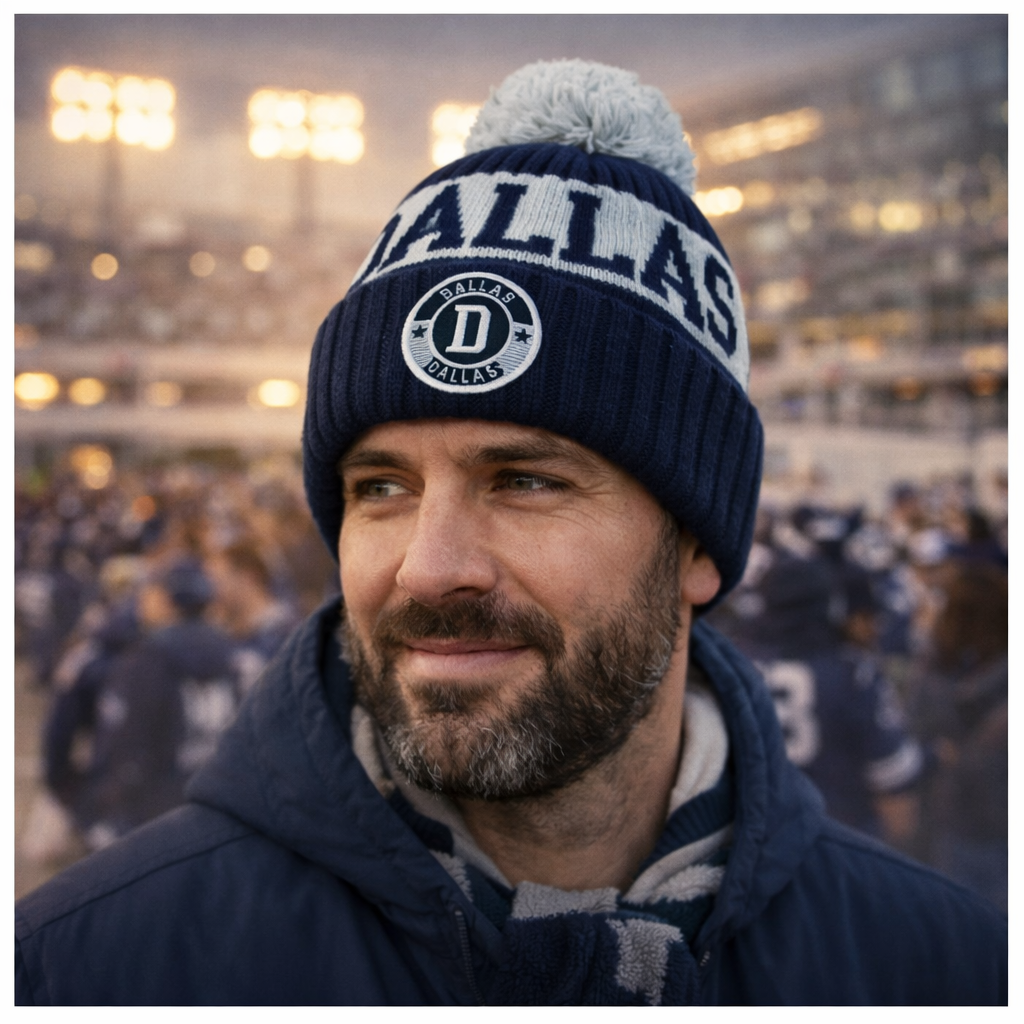 Dallas Cowboys NFL Knit Hat – Solid Colour – Navy/Gray (UK Ready)