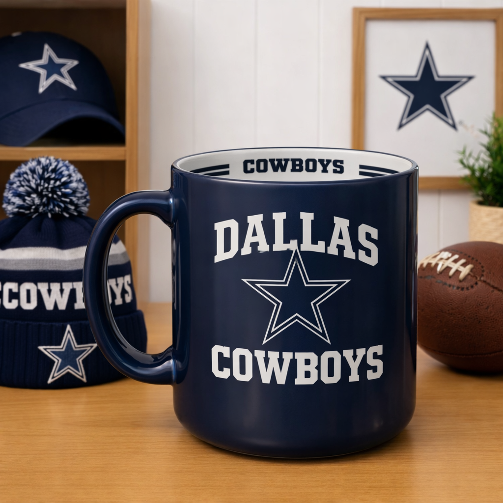 Dallas Cowboys NFL 15oz. Stripe Mug (UK Ready)
