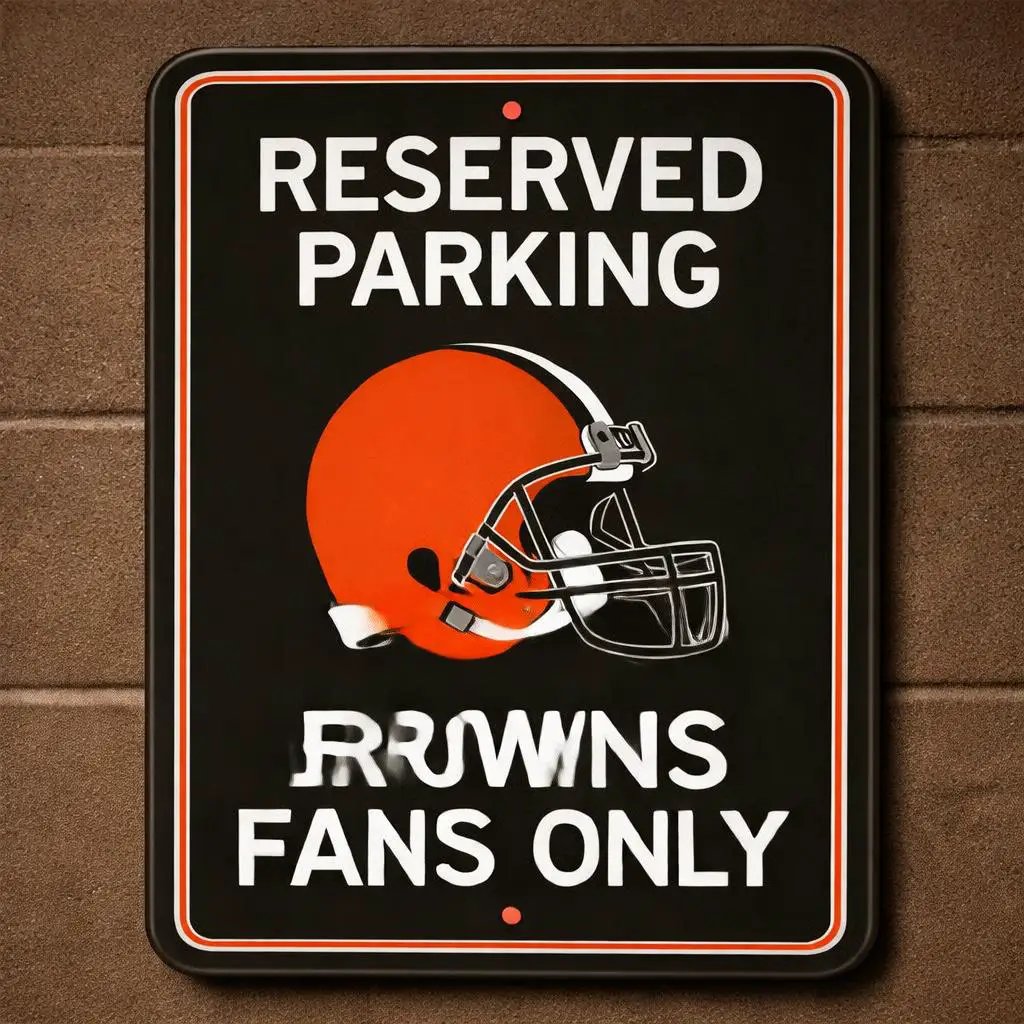 Cleveland Browns Sign – NFL Wincraft Reserved Parking –  (UK Ready)