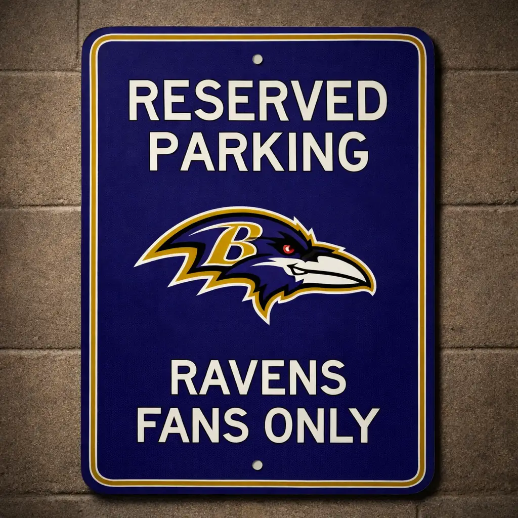 Baltimore Ravens Sign – NFL Wincraft Reserved Parking – (UK Ready)