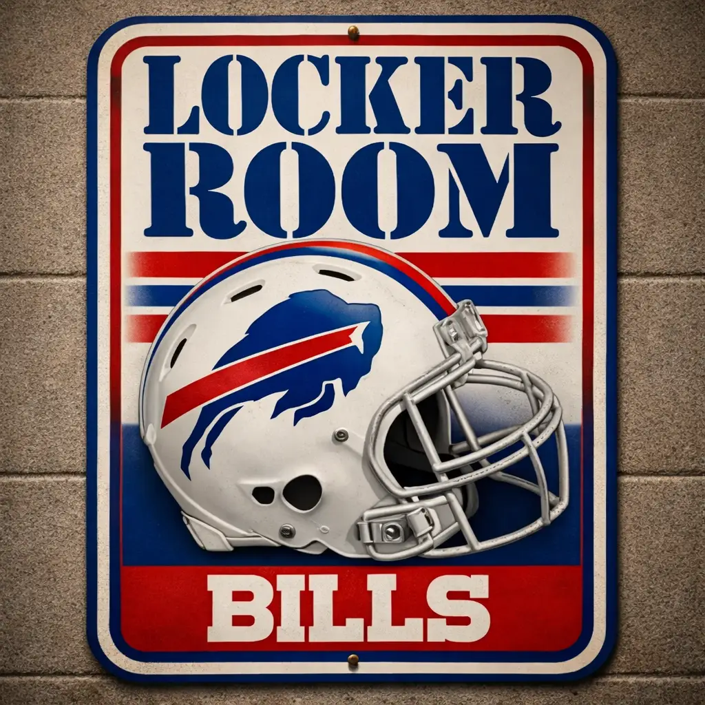 Buffalo Bills Sign – NFL Locker Room – Navy (UK Ready)