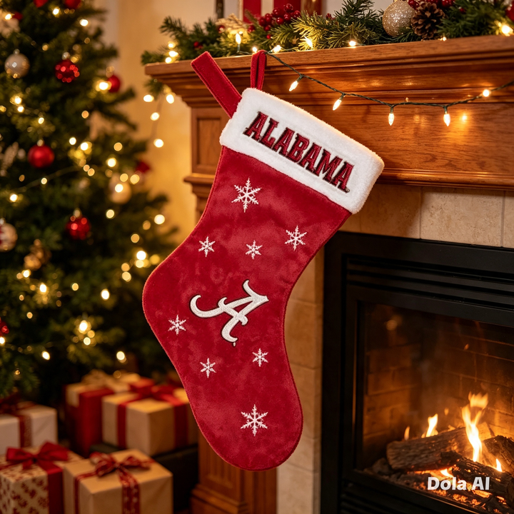 Alabama Crimson Tide Stocking - NCAA UK Embroidered - Crimson (Fast Dispatch)