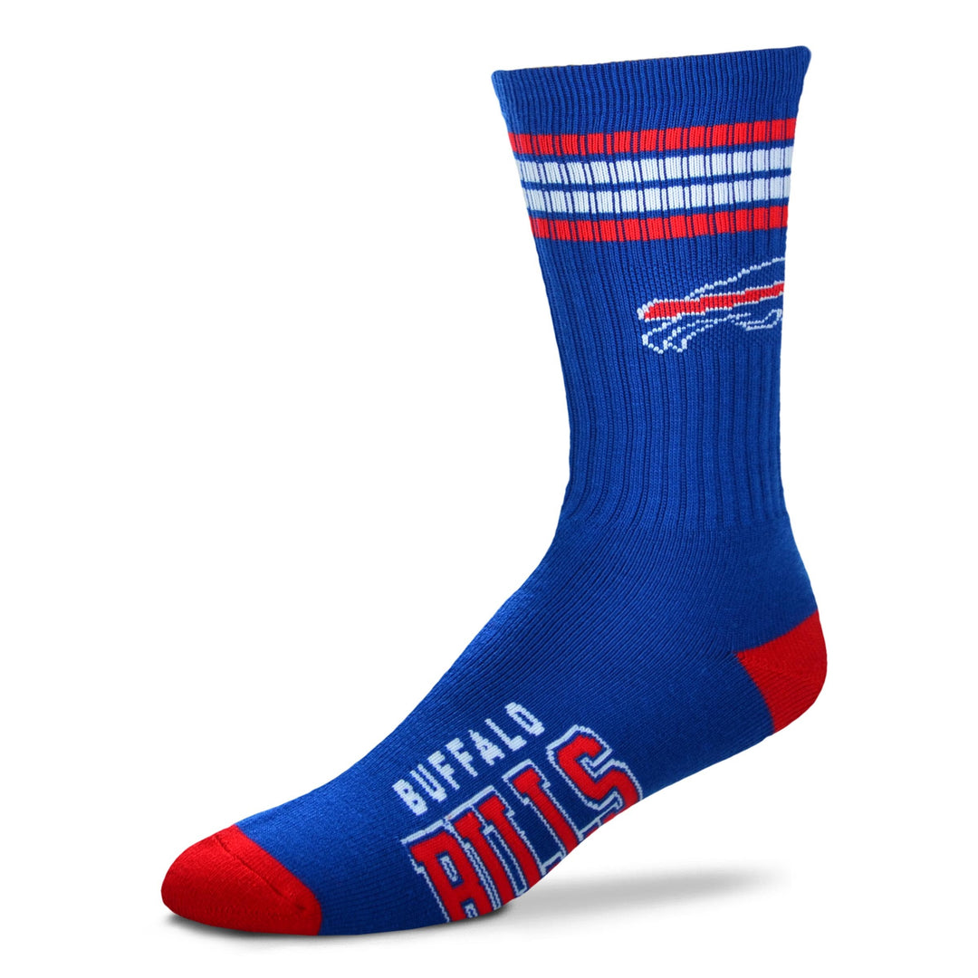 Buffalo Bills 4 Stripe Deuce Socks - Large - UKASSNI