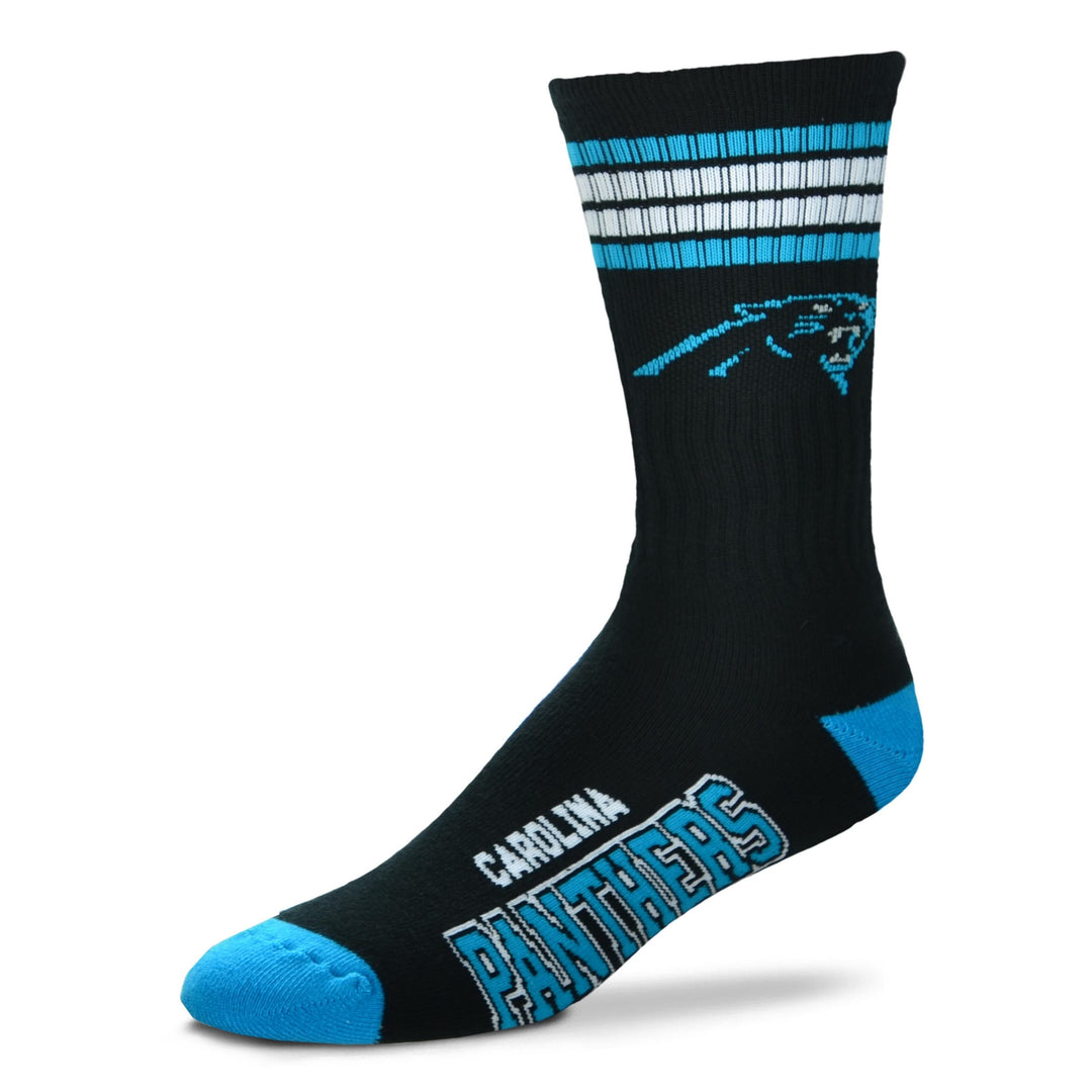 Carolina Panthers 4 Stripe Deuce Socks - Large - UKASSNI