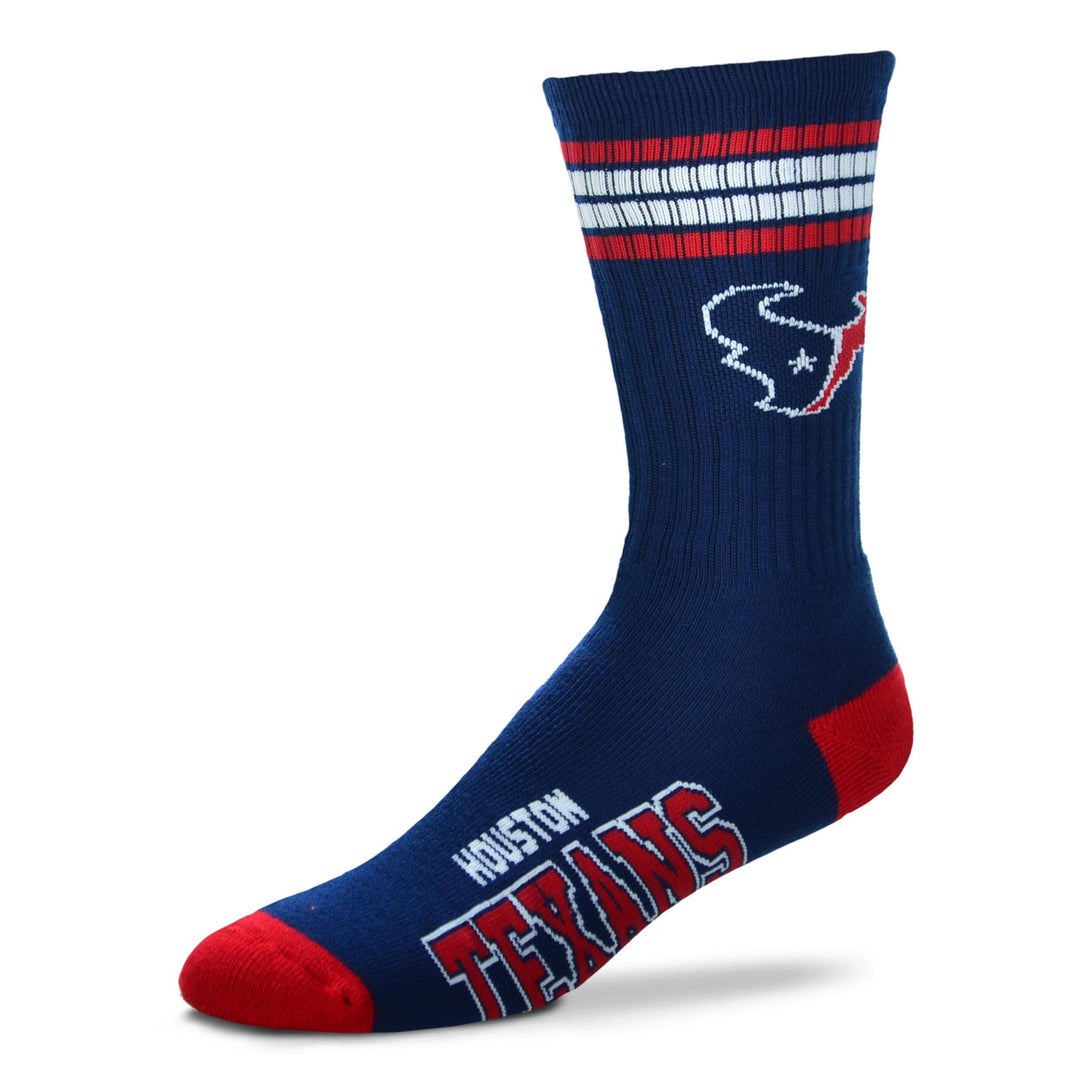 Houston Texans 4 Stripe Deuce Socks - Large - UKASSNI
