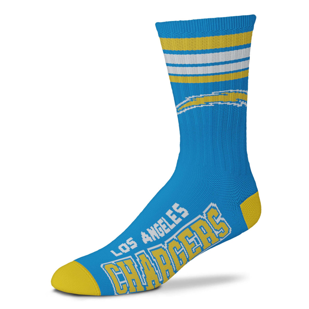 Los Angeles Chargers 4 Stripe Deuce Socks - Large - UKASSNI
