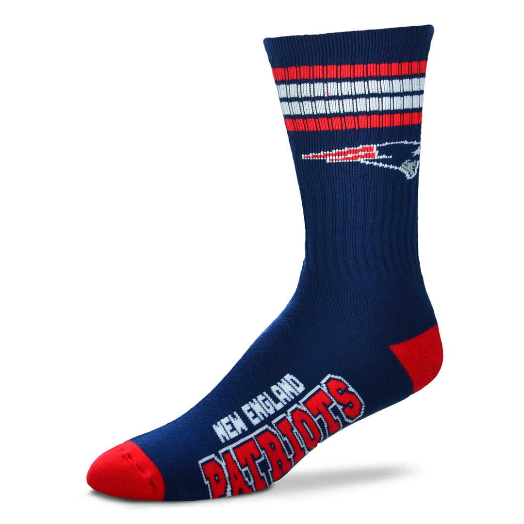 New England Patriots 4 Stripe Deuce Socks - Large - UKASSNI