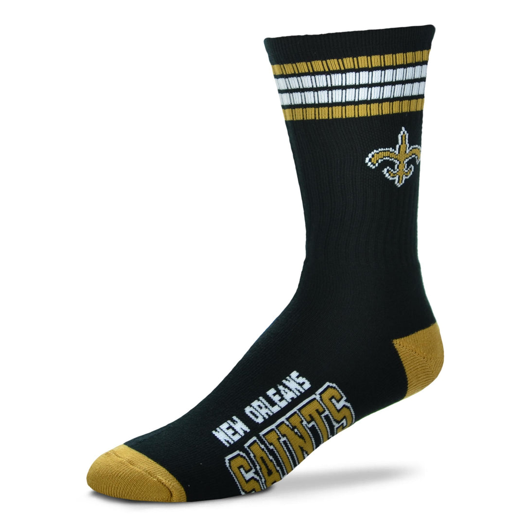 New Orleans Saints 4 Stripe Deuce Socks - Large - UKASSNI