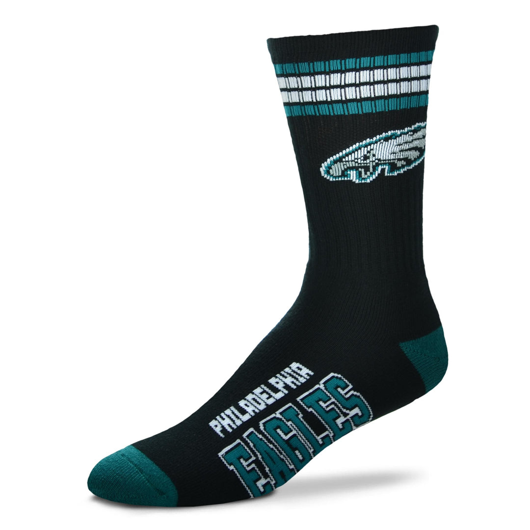 Philadelphia Eagles UK 4 Stripe Deuce Socks - Large - UKASSNI