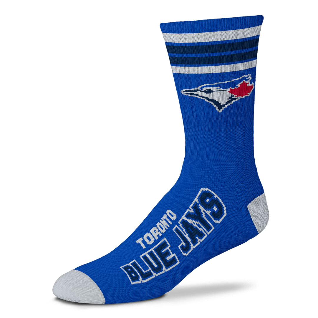 Toronto Blue Jays UK 4 Stripe Deuce Socks - Large - UKASSNI