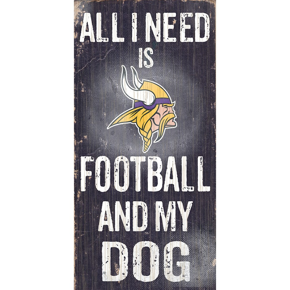 Minnesota Vikings Sports and My Dog Wooden Sign - UKASSNI