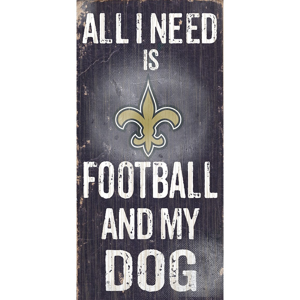 New Orleans Saints Sports and My Dog Wooden Sign - UKASSNI