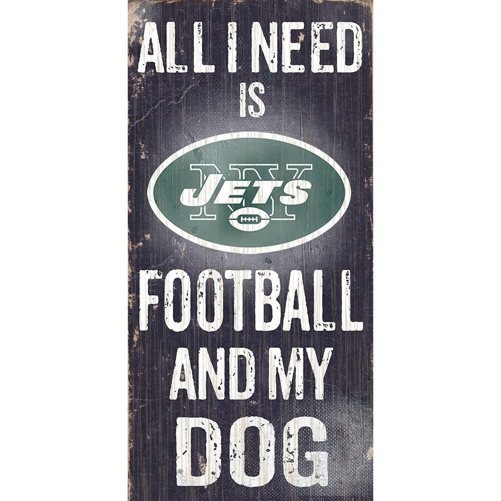 New York Jets Sports and My Dog Wooden Sign - UKASSNI
