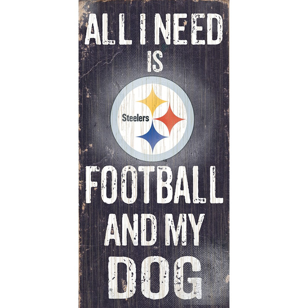 Pittsburgh Steelers Sports and My Dog Wooden Sign - UKASSNI