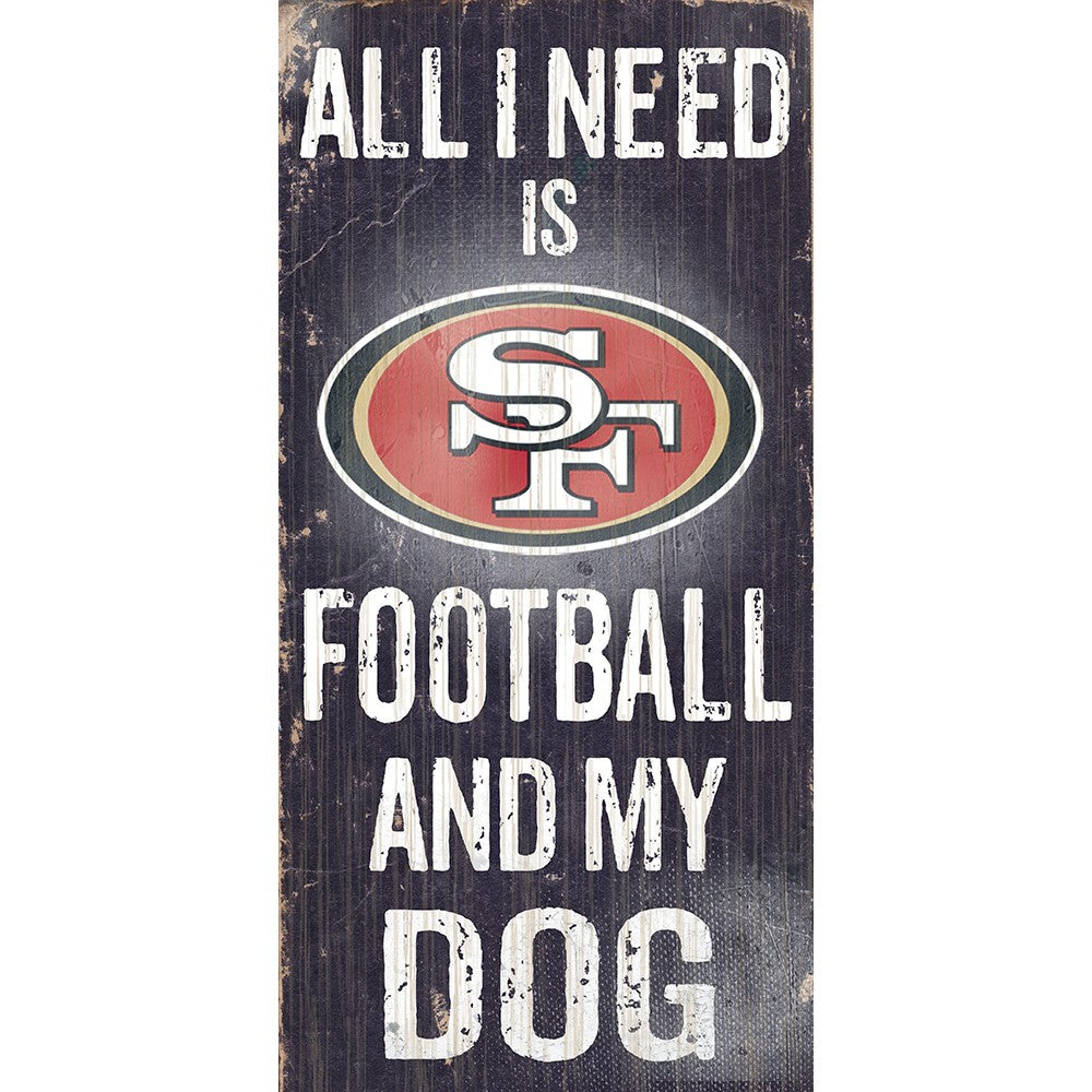 San Francisco 49ers Sports and My Dog Wooden Sign - UKASSNI