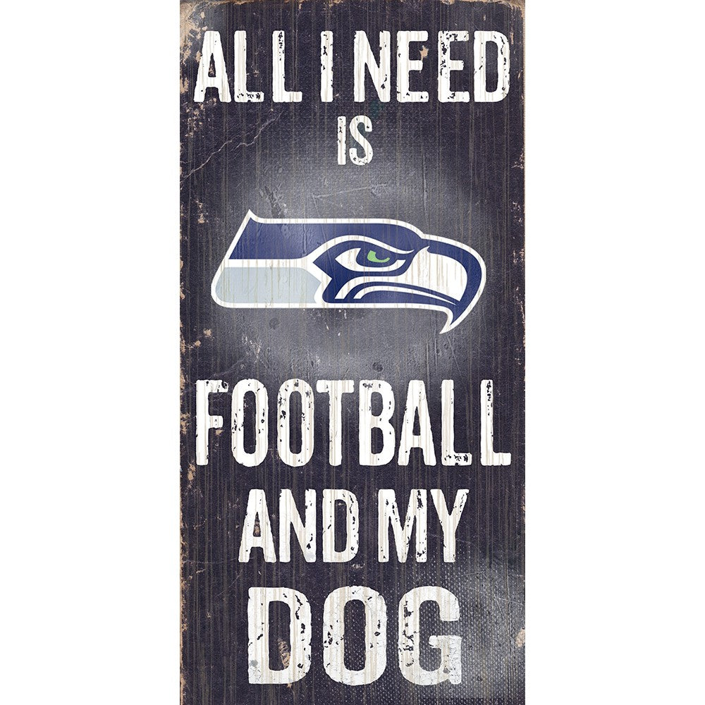 Seattle Seahawks Sports and My Dog Wooden Sign - UKASSNI