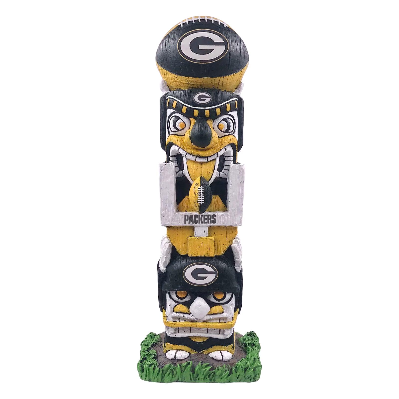 Green Bay Packers NFL 16″ Tiki Face Totem Pole Figurine – (UK Stock) - UKASSNI