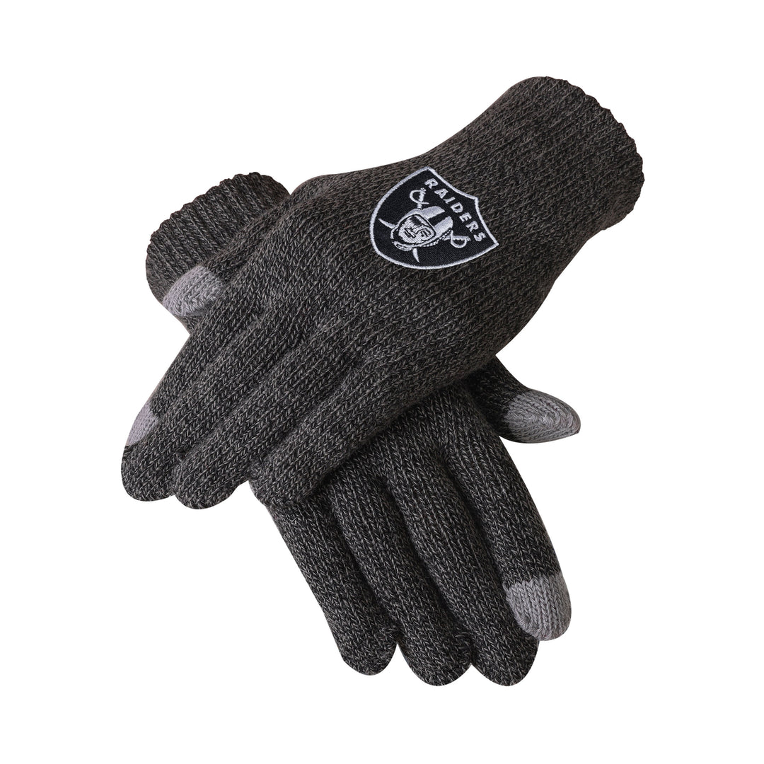 Las Vegas Raiders UK Charcoal Gray Knit Glove - UKASSNI