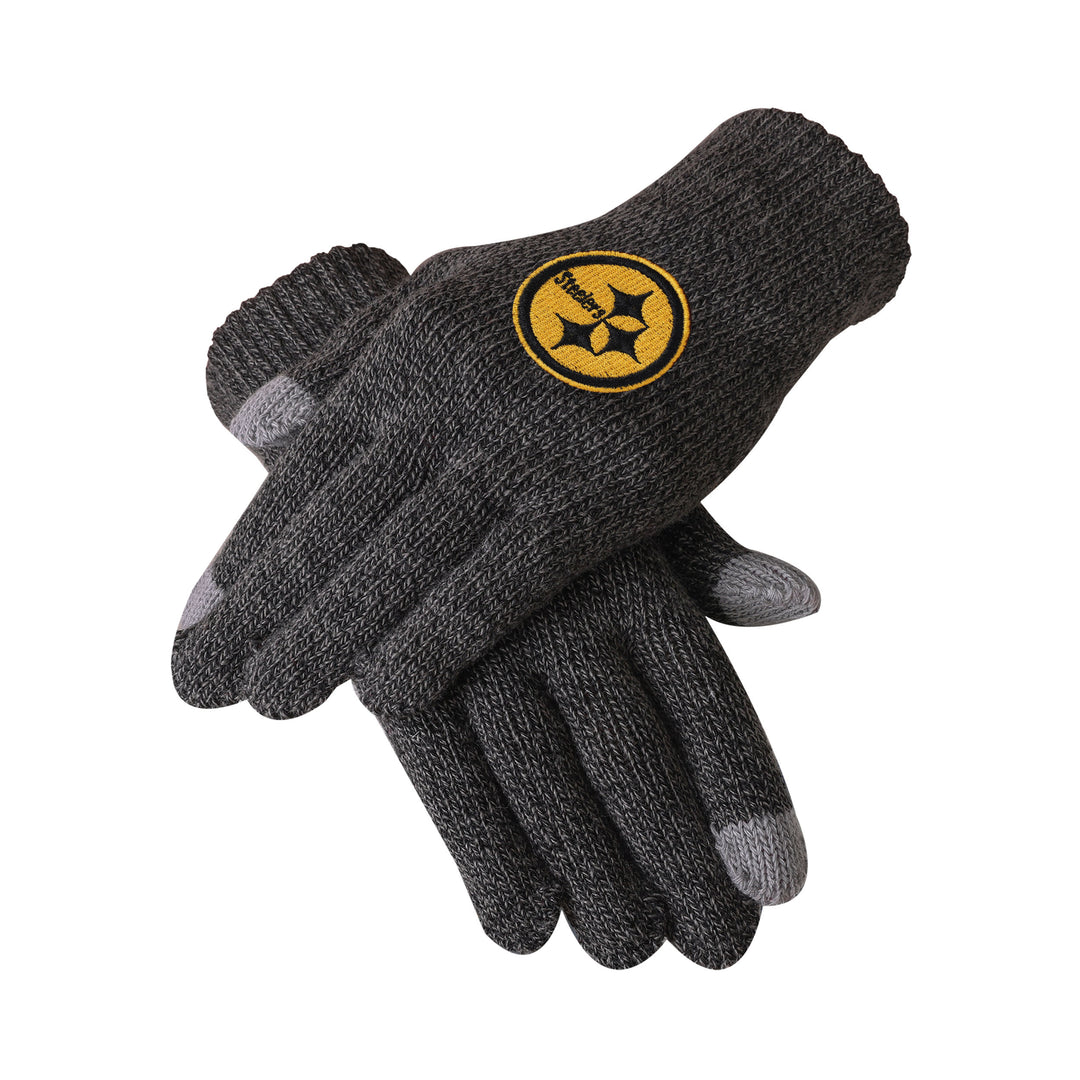 Pittsburgh Steelers Charcoal Gray Knit Glove - UKASSNI