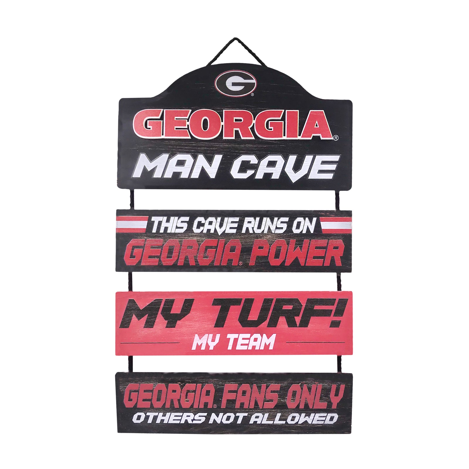 Georgia Bulldogs NCAA Man Cave Dangle Sign (UK Stock) - UKASSNI