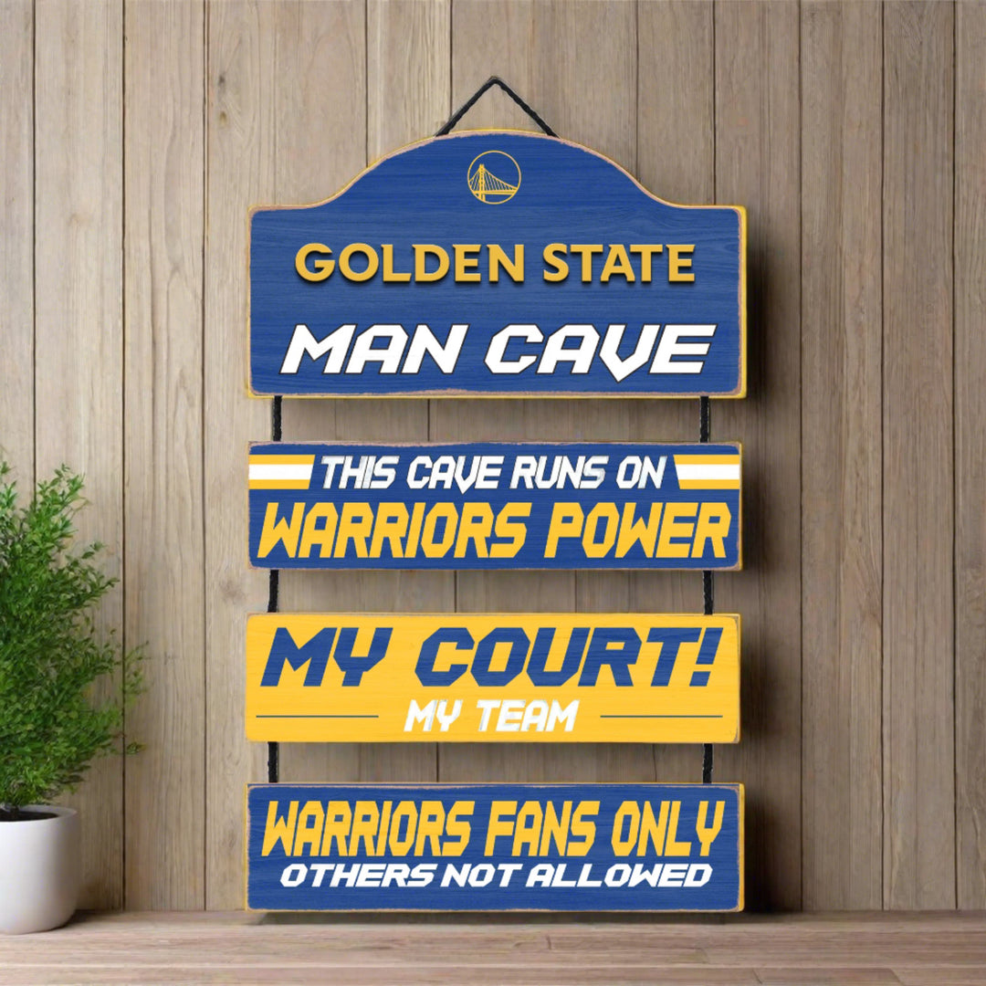 Golden State Warriors Man Cave Dangle Sign - UKASSNI