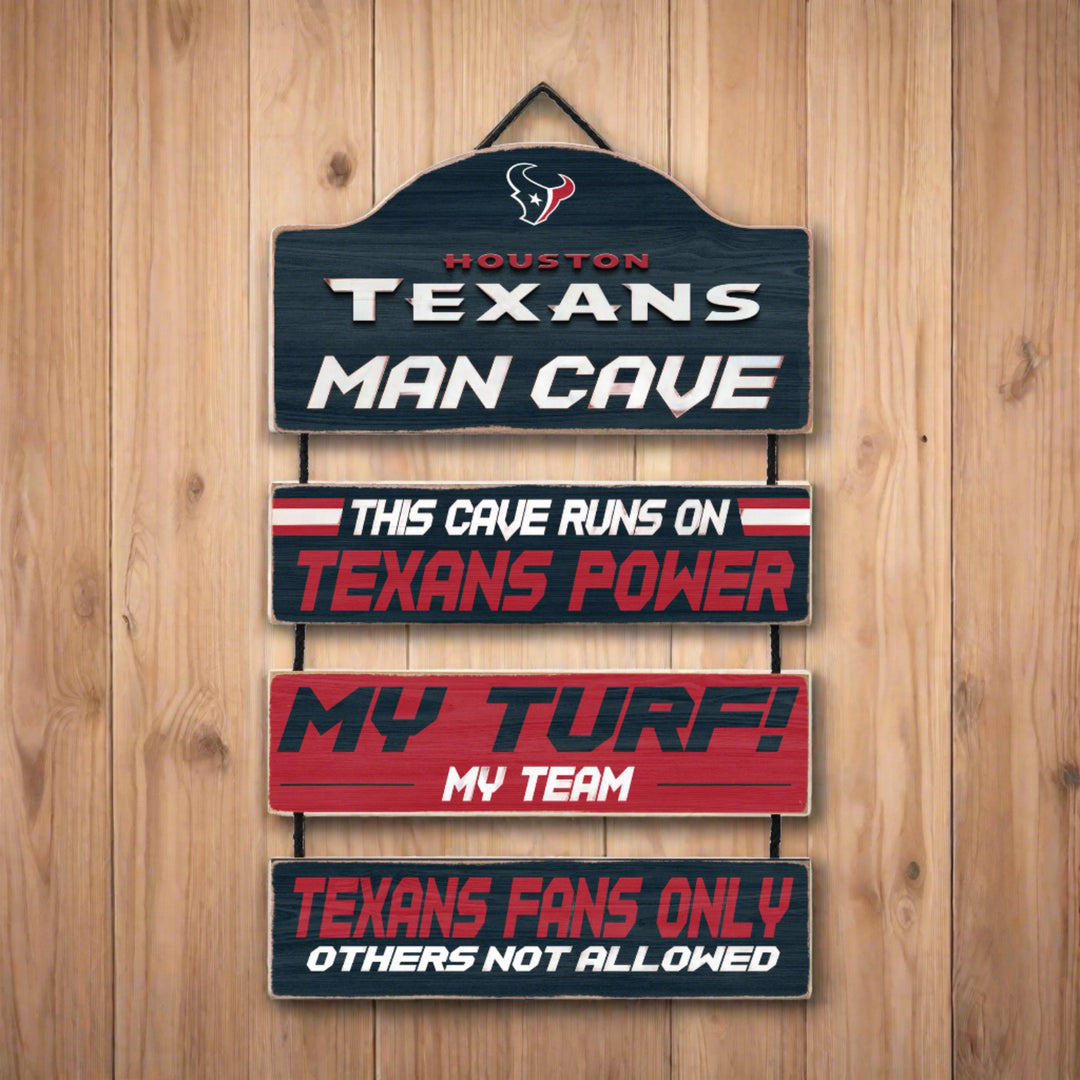 Houston Texans Man Cave Dangle Sign - UKASSNI