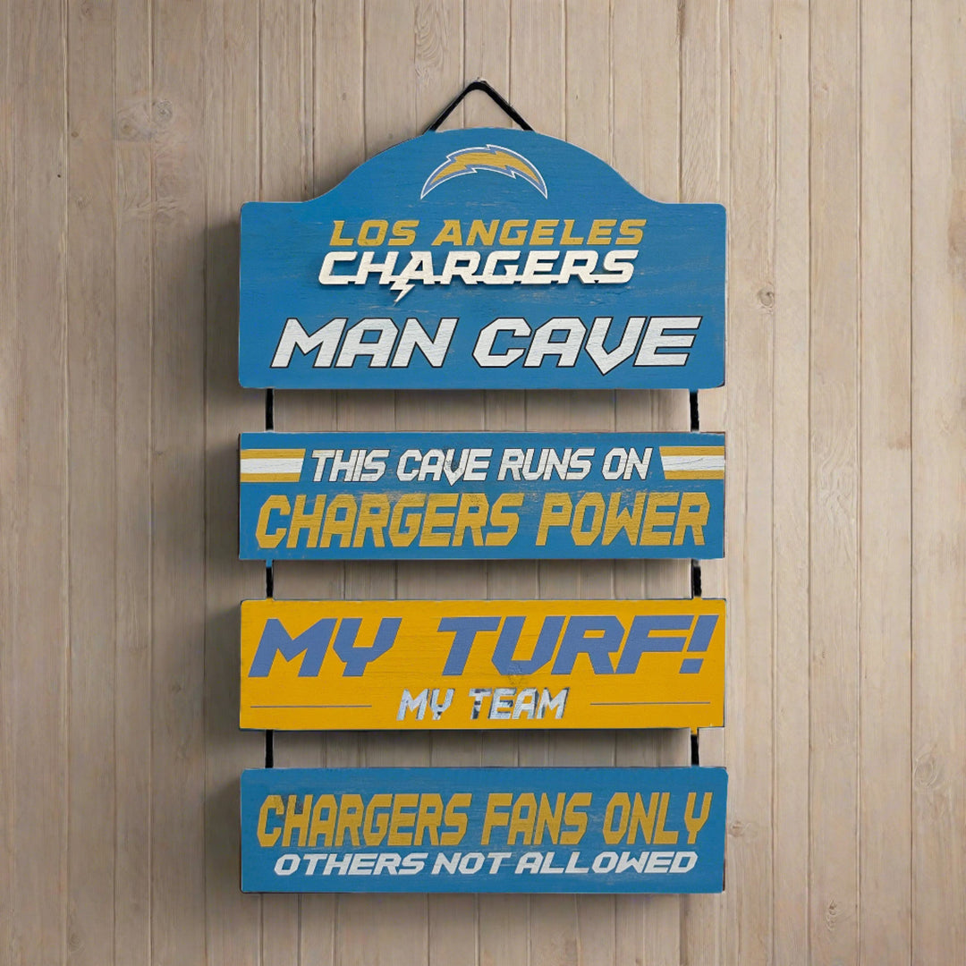 Los Angeles Chargers Man Cave Dangle Sign - UKASSNI