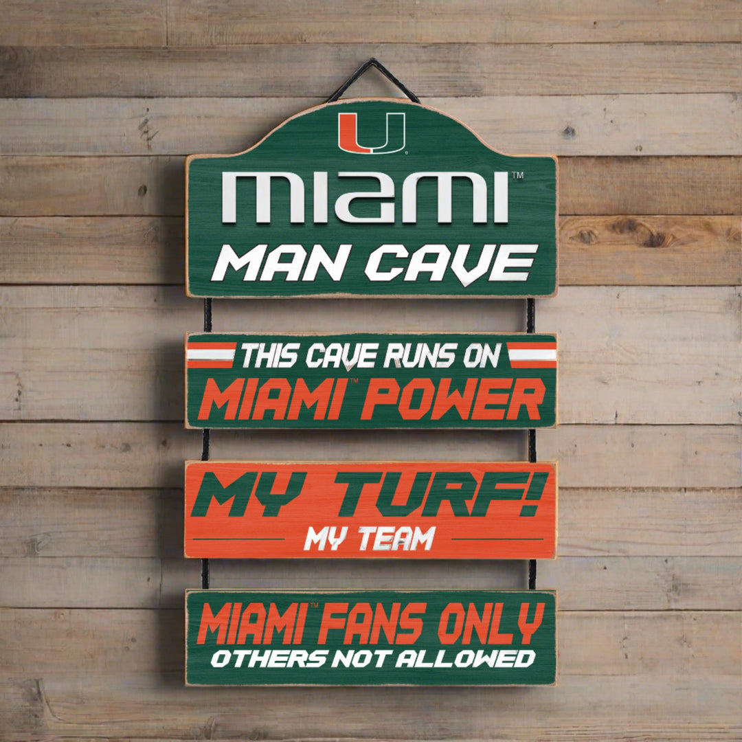 Miami Hurricanes Man Cave Dangle Sign - UKASSNI
