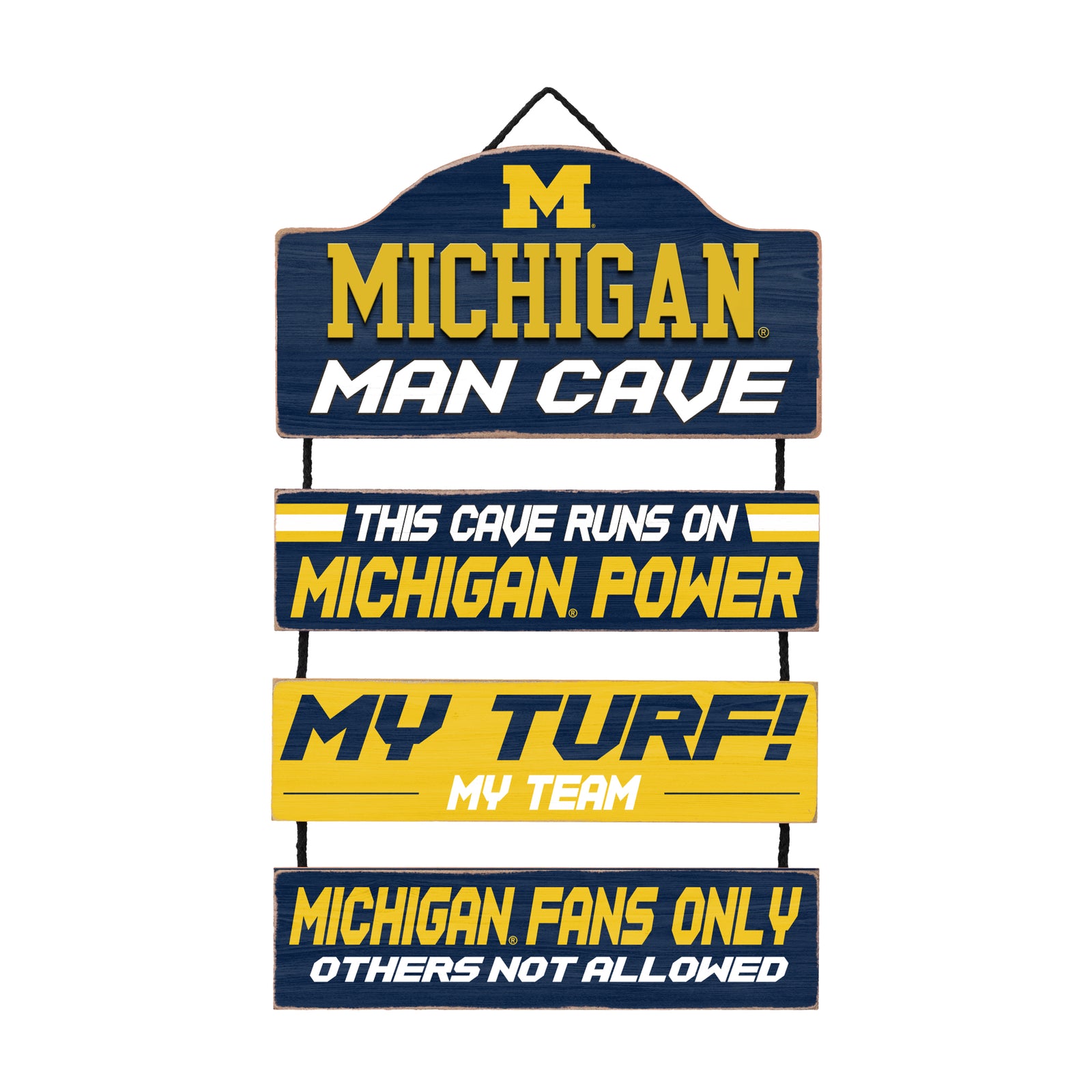 Michigan Wolverines NCAA UK Man Cave Dangle Sign (UK Stock) - UKASSNI