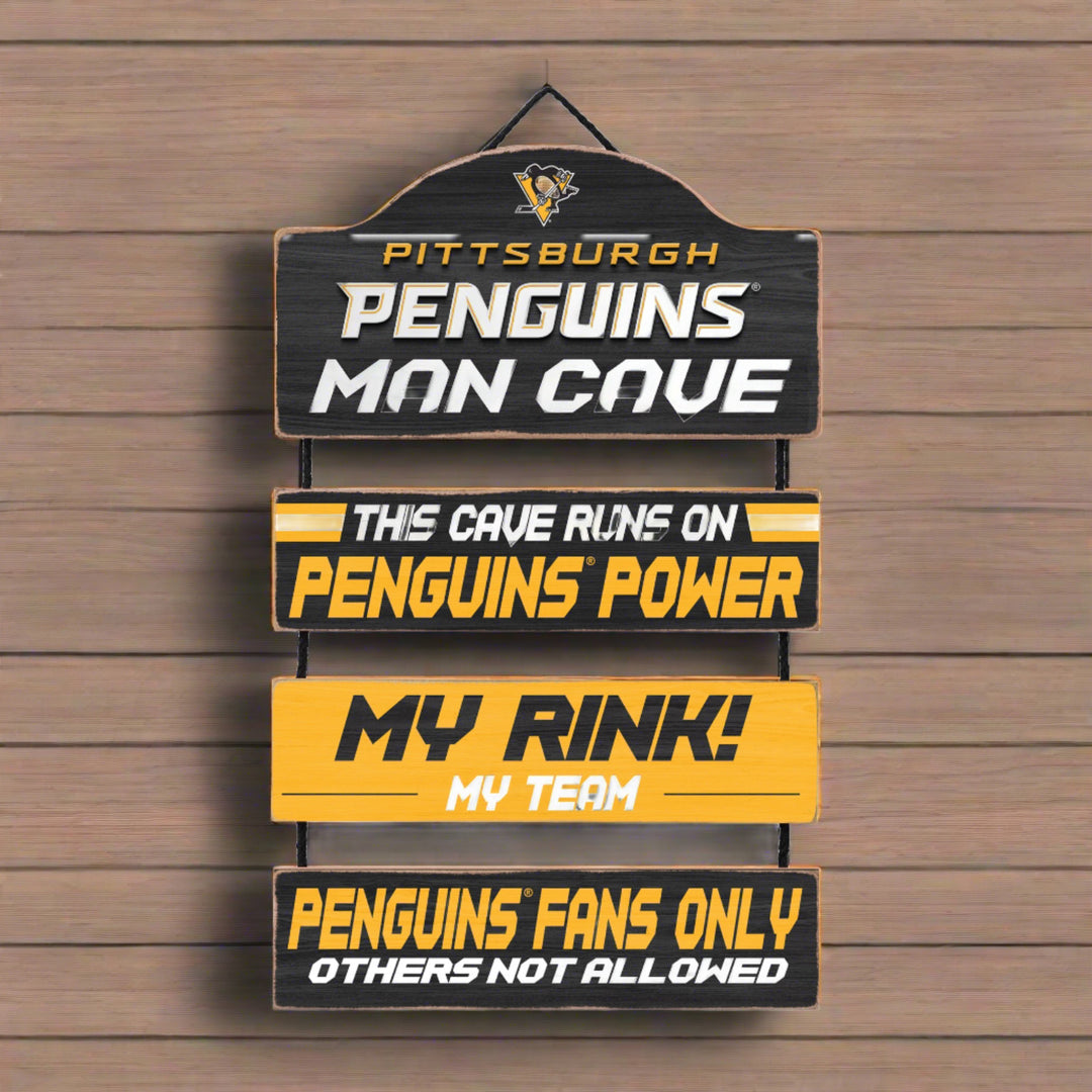 Pittsburgh Penguins Man Cave Dangle Sign