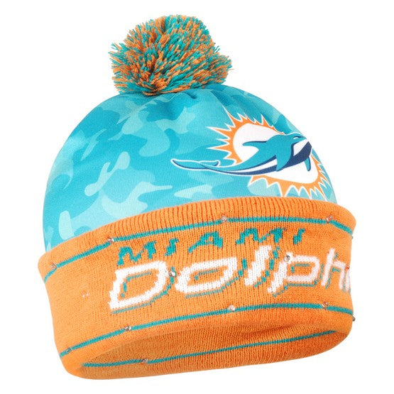 Miami Dolphins Camouflage Light Up Knit Beanie - UKASSNI
